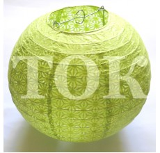 Бумажный фонарик с рисунком салатовый 25 см. 0924-32